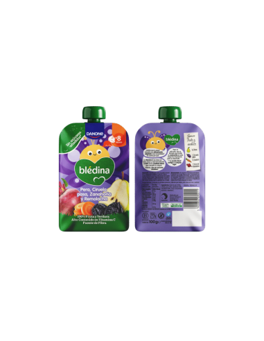 BLÉDINA Pouch Pera, Ciruela pasa, Zanahoria y Remolacha 100 g