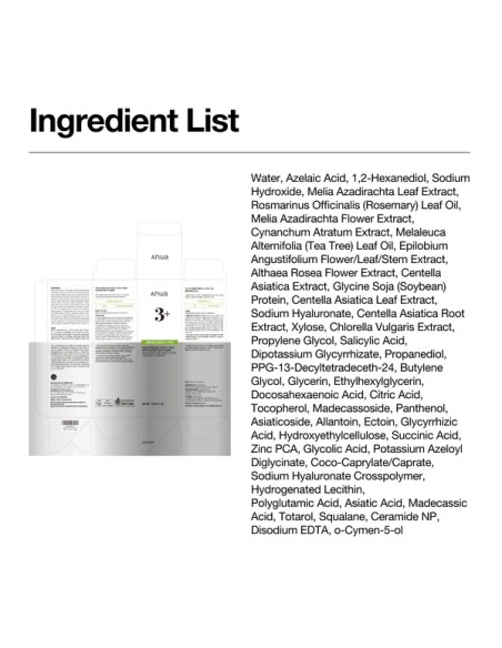 ANUA AZELAIC Acid 3 Cica Skin Clarifying Toner - Tónico Clarificante