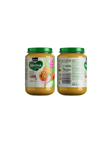BLÉDINA Tarrito de Tomates, Patatas, Zanahoria y Ternera 200 g