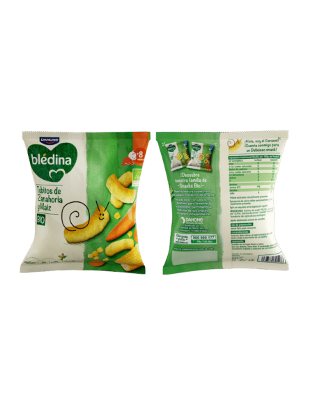 BLÉDINA Tubitos de Zanahoria y Maíz BIO 20 g