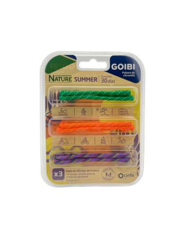 GOIBI NATURE Pulseras de Citronela Summer