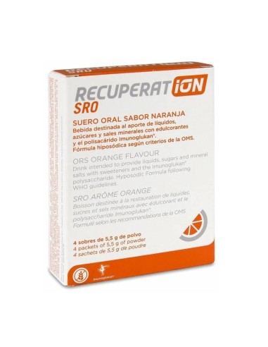 RECUPERATION SRO Suero Oral 4 sobres sabor naranja