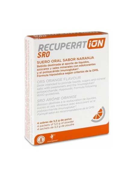 RECUPERATION SRO Suero Oral 4 sobres sabor naranja