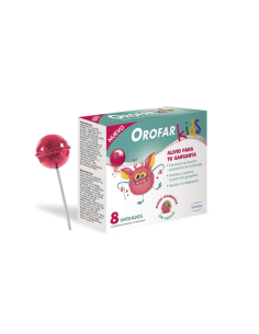 OROFAR KIDS Piruletas sabor frambuesa