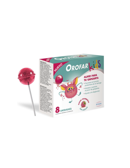 OROFAR KIDS Piruletas sabor frambuesa