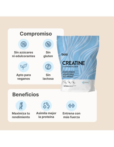 BAÏA Creatine with Probiotic BC99 Sabor Neutro 210 g