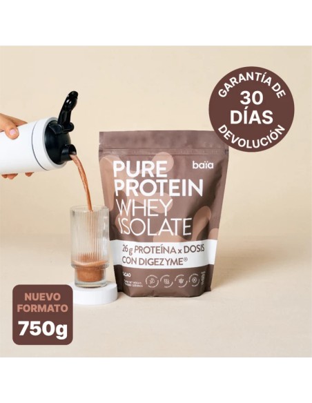 BAÏA Pure Protein Whey Isolate Sabor Chocolate 750 g
