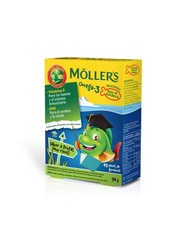 MÖLLER'S Gummies Omega 3 + Vitamina D 45 gominolas