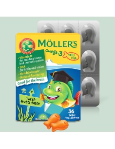 MÖLLER'S Gummies Omega 3 + Vitamina D 45 gominolas