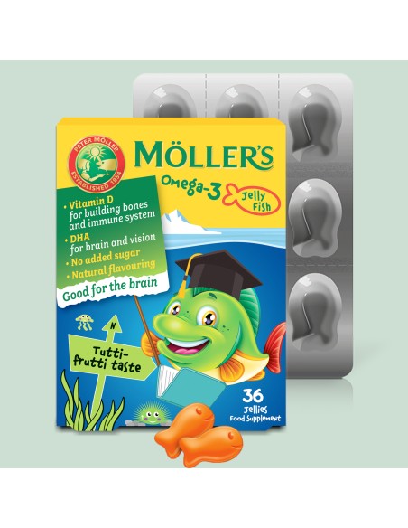 MÖLLER'S Gummies Omega 3 + Vitamina D 45 gominolas