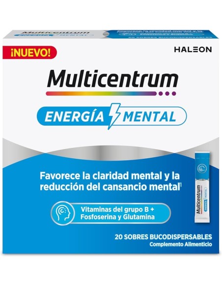 MULTICENTRUM Energía Mental 20 sobres bucodispersables