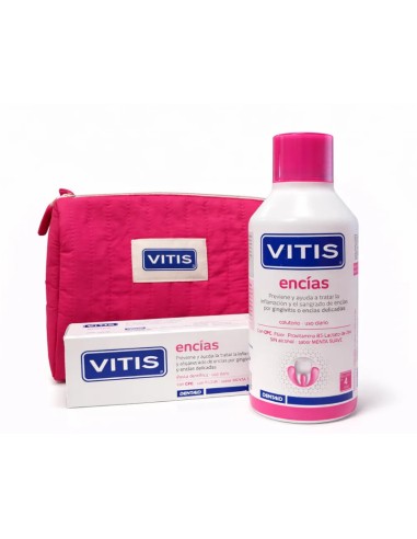 VITIS ENCÍAS Pack Neceser Pasta dentífrica 100 ml + Colutorio 500 ml