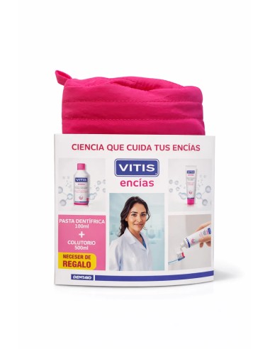 VITIS ENCÍAS Pack Neceser Pasta dentífrica 100 ml + Colutorio 500 ml