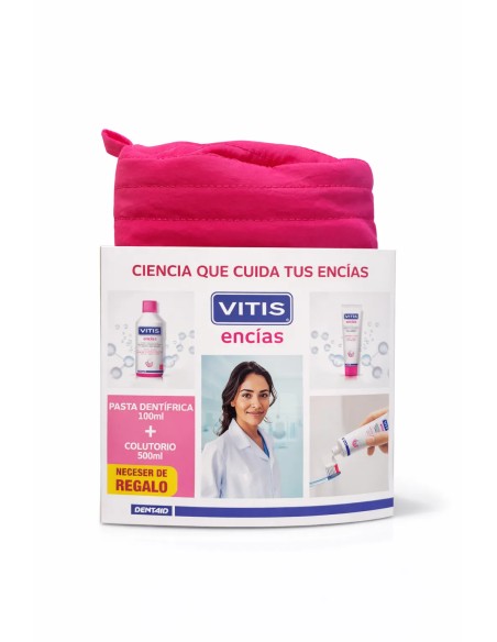 VITIS ENCÍAS Pack Neceser Pasta dentífrica 100 ml + Colutorio 500 ml