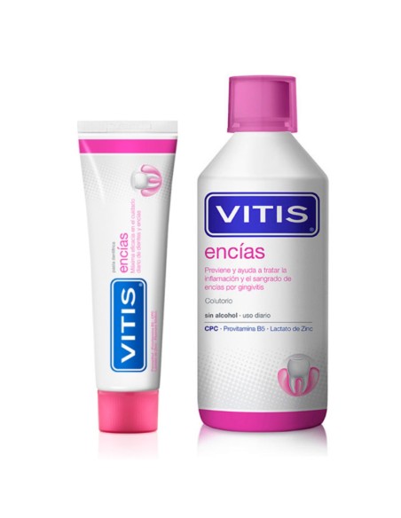 VITIS ENCÍAS Pack Neceser Pasta dentífrica 100 ml + Colutorio 500 ml