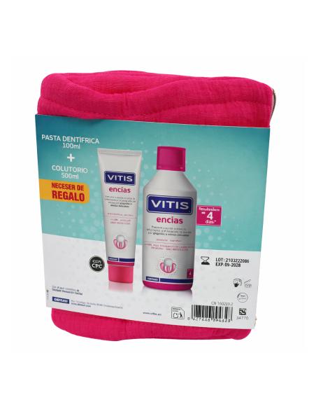 VITIS ENCÍAS Pack Neceser Pasta dentífrica 100 ml + Colutorio 500 ml