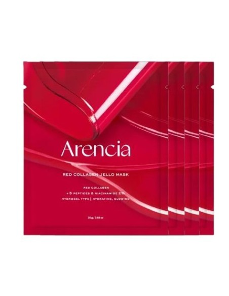 ARENCIA Red Collagen Jello Mask 4 ea - 4 Mascarillas de Colágeno