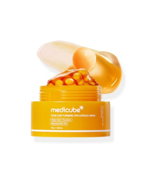MEDICUBE Kojic Acid Turmeric Vita Capsule Cream - Crema con Microcápsulas