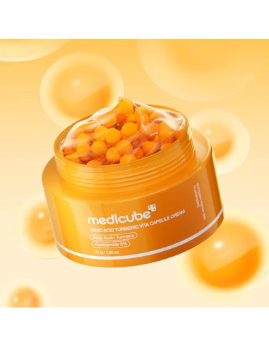 MEDICUBE Kojic Acid Turmeric Vita Capsule Cream - Crema con Microcápsulas