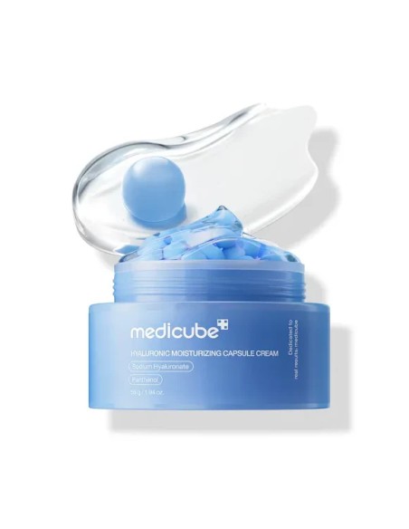 MEDICUBE Hyaluronic Moisturizing Capsule Cream - Crema con Microcápsulas