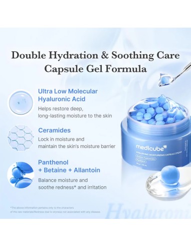 MEDICUBE Hyaluronic Moisturizing Capsule Cream - Crema con Microcápsulas
