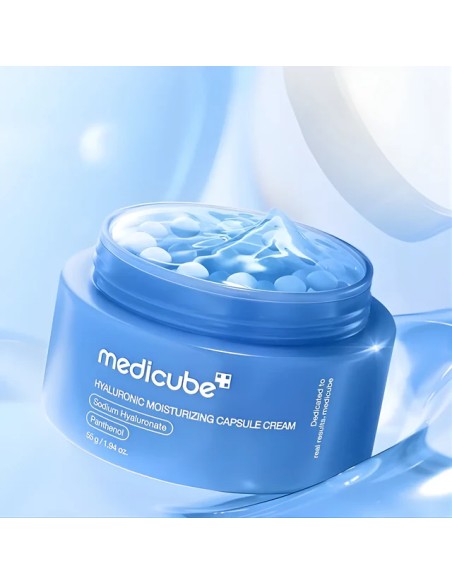 MEDICUBE Hyaluronic Moisturizing Capsule Cream - Crema con Microcápsulas