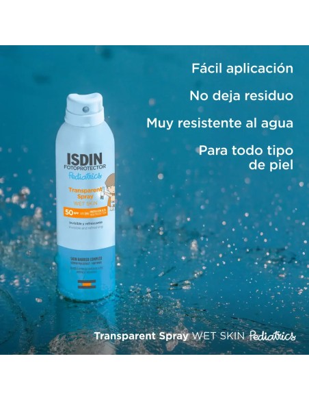 ISDIN PEDIATRICS Pack Fusion Water Facial SPF 50 50 ml + Transparent spray corporal SPF 50 250 ml