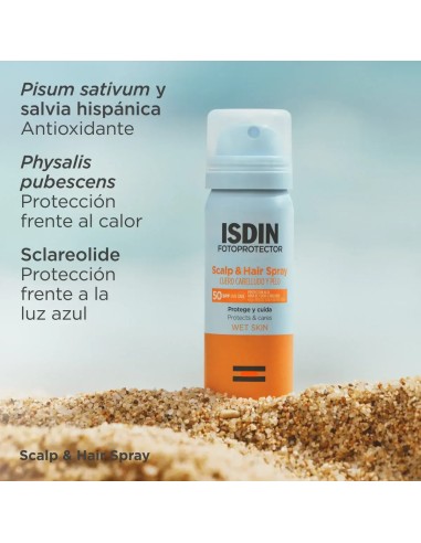 ISDIN Fotoprotector Spray Cabello y Cuero Cabelludo SPF 50 50 ml