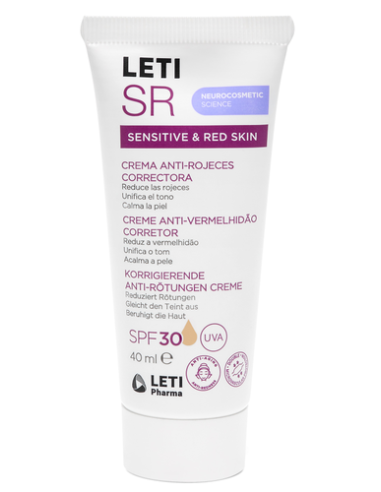 LETI SR Crema Anti-Rojeces Correctora Color SPF 30 40 ml