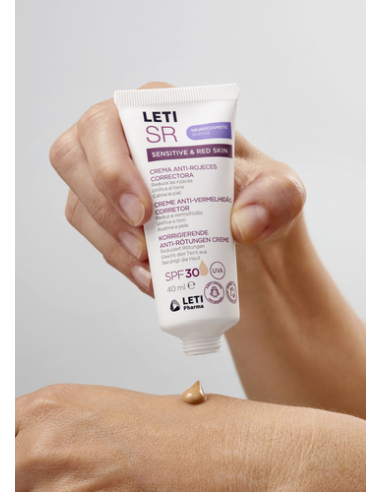 LETI SR Crema Anti-Rojeces Correctora Color SPF 30 40 ml