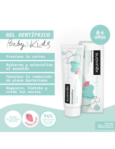 SUAVINEX BABY & KIDS Gel Dentífrico Fresa 0 - 6 años