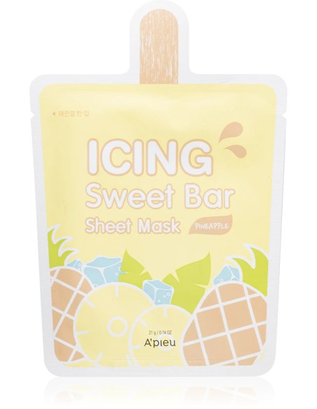 A'PIEU Icing Sweet Bar Sheet Mask Pineapple - Mascarilla Facial Hidratante de Piña