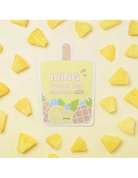 A'PIEU Icing Sweet Bar Sheet Mask Pineapple - Mascarilla Facial Hidratante de Piña