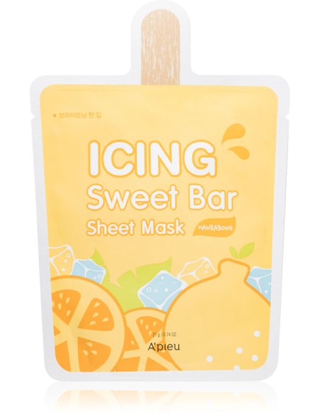 A'PIEU Icing Sweet Bar Sheet Mask Hanrabong - Mascarilla Facial Iluminadora de Naranja