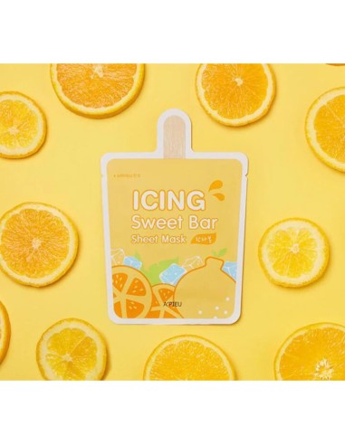 A'PIEU Icing Sweet Bar Sheet Mask Hanrabong - Mascarilla Facial Iluminadora de Naranja