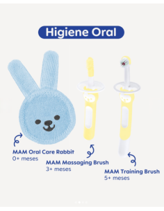 MAM Limpiador y Masajeador de Encías Rabbit Azul 2