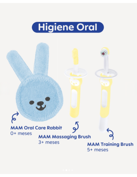 MAM Limpiador y Masajeador de Encías Rabbit Azul