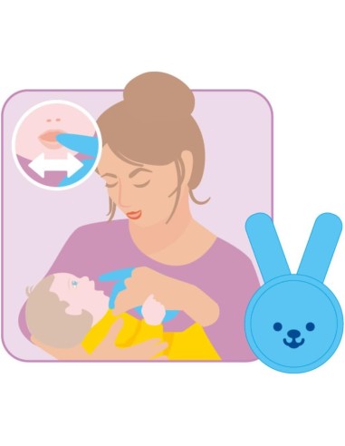 MAM Limpiador y Masajeador de Encías Rabbit Azul