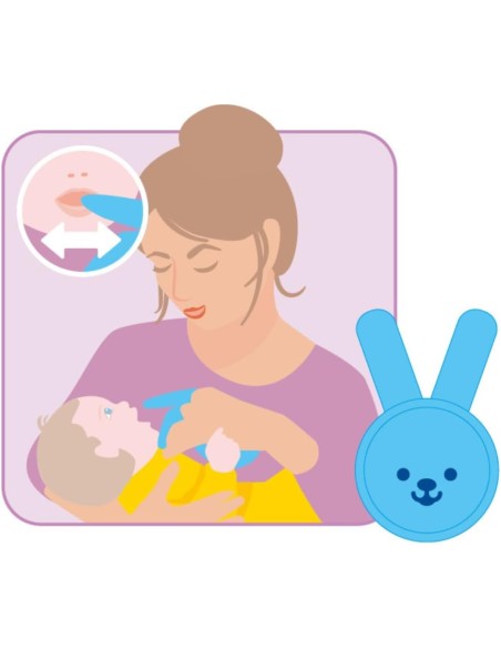 MAM Limpiador y Masajeador de Encías Rabbit Azul