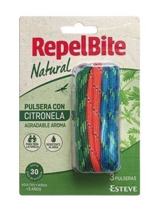 REPELBITE Natural Pulseras con Citronela 3 unidades