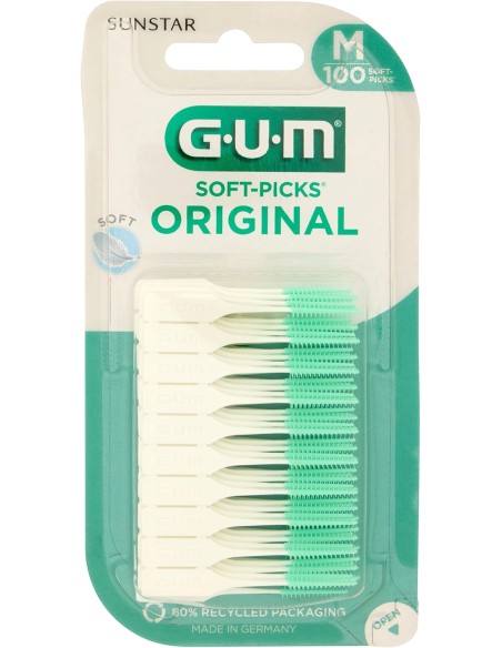GUM Palillo Interdental Soft-Picks Original Talla M 100 unidades