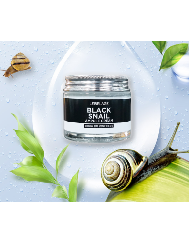 LEBELAGE Black Snail Ampoule Cream - Crema Facial Reafirmante 70 ml