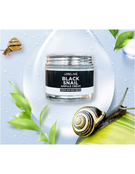 LEBELAGE Black Snail Ampoule Cream - Crema Facial Reafirmante 70 ml