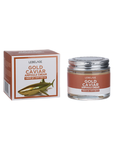 LEBELAGE Gold Caviar Ampoule Cream - Crema Facial Revitalizante 70 ml
