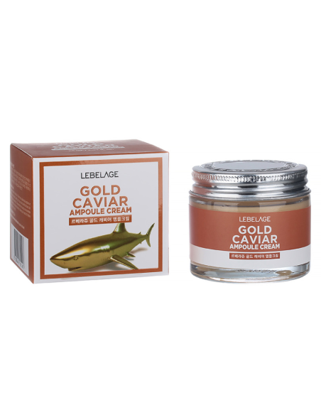 LEBELAGE Gold Caviar Ampoule Cream - Crema Facial Revitalizante 70 ml