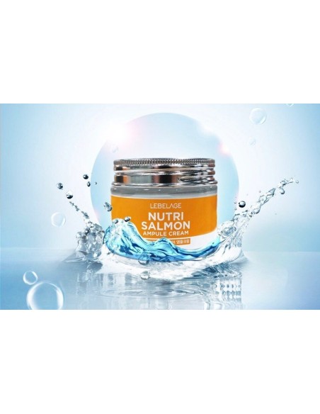 LEBELAGE Nutri Salmon Ampoule Cream - Crema Facial Nutritiva 70 ml