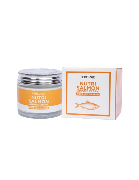 LEBELAGE Nutri Salmon Ampoule Cream - Crema Facial Nutritiva 70 ml
