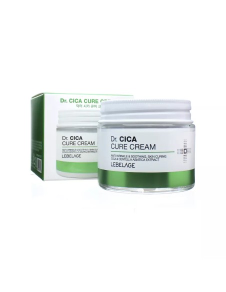LEBELAGE Dr. Cica Cure Cream - Crema Facial Reparadora y Calmante 70 ml