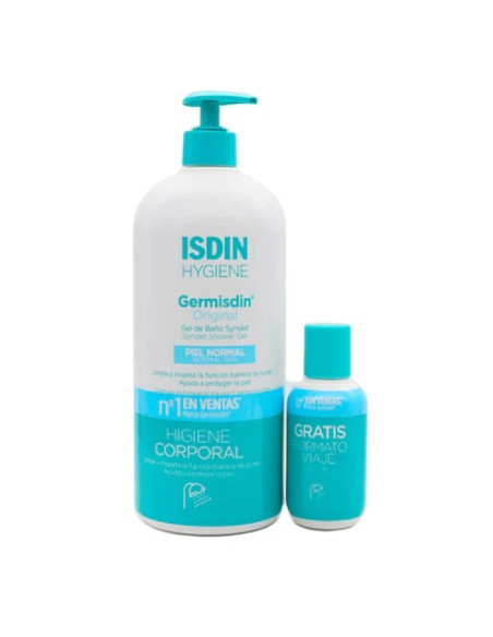 ISDIN GERMISDIN Gel de Higiene Corporal Original 1000 ml + Gel Formato Viaje 100 ml REGALO