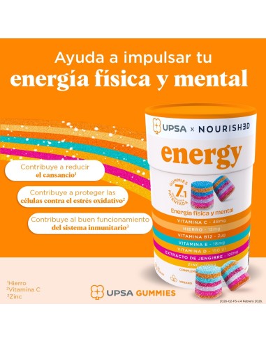 UPSA x NOURISHED 7 en 1 Energy 30 gummies
